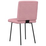 vidaXL Scaune de sufragerie, 2 buc., roz, catifea vidaXL Scaune de sufragerie, 2 buc., roz, catifea