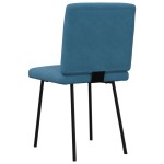 vidaXL Scaune de sufragerie, 2 buc., albastru, catifea vidaXL Scaune de sufragerie, 2 buc., albastru, catifea