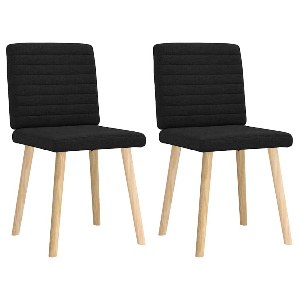 vidaXL Scaune de bucătărie, 2 buc. negru, textil