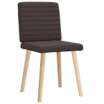 vidaXL Scaune de masă, 2 buc., maro închis, material textil vidaXL Scaune de masă, 2 buc., maro închis, material textil