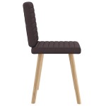 vidaXL Scaune de masă, 2 buc., maro închis, material textil vidaXL Scaune de masă, 2 buc., maro închis, material textil