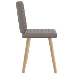 vidaXL Scaune de bucătărie, 2 buc., gri taupe, material textil vidaXL Scaune de bucătărie, 2 buc., gri taupe, material textil