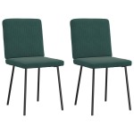 vidaXL Scaune de sufragerie, 2 buc., verde închis, catifea vidaXL Scaune de sufragerie, 2 buc., verde închis, catifea