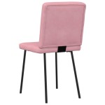 vidaXL Scaune de sufragerie, 2 buc., roz, catifea vidaXL Scaune de sufragerie, 2 buc., roz, catifea