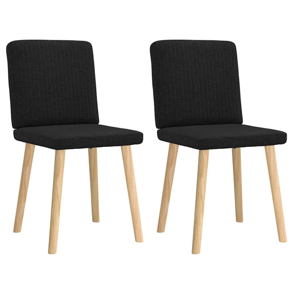vidaXL Scaune de bucătărie, 2 buc. negru, textil