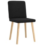 vidaXL Scaune de bucătărie, 2 buc. negru, textil vidaXL Scaune de bucătărie, 2 buc. negru, textil