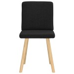 vidaXL Scaune de bucătărie, 2 buc. negru, textil vidaXL Scaune de bucătărie, 2 buc. negru, textil