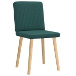 vidaXL Scaune de bucătărie, 2 buc., verde închis, material textil vidaXL Scaune de bucătărie, 2 buc., verde închis, material textil