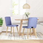 vidaXL Scaune de sufragerie 2 buc țesătură Jeans Blue vidaXL Scaune de sufragerie 2 buc țesătură Jeans Blue