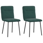 vidaXL Scaune de sufragerie, 2 buc., verde închis, catifea vidaXL Scaune de sufragerie, 2 buc., verde închis, catifea