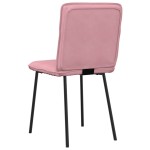 vidaXL Scaune de sufragerie, 2 buc., roz, catifea vidaXL Scaune de sufragerie, 2 buc., roz, catifea