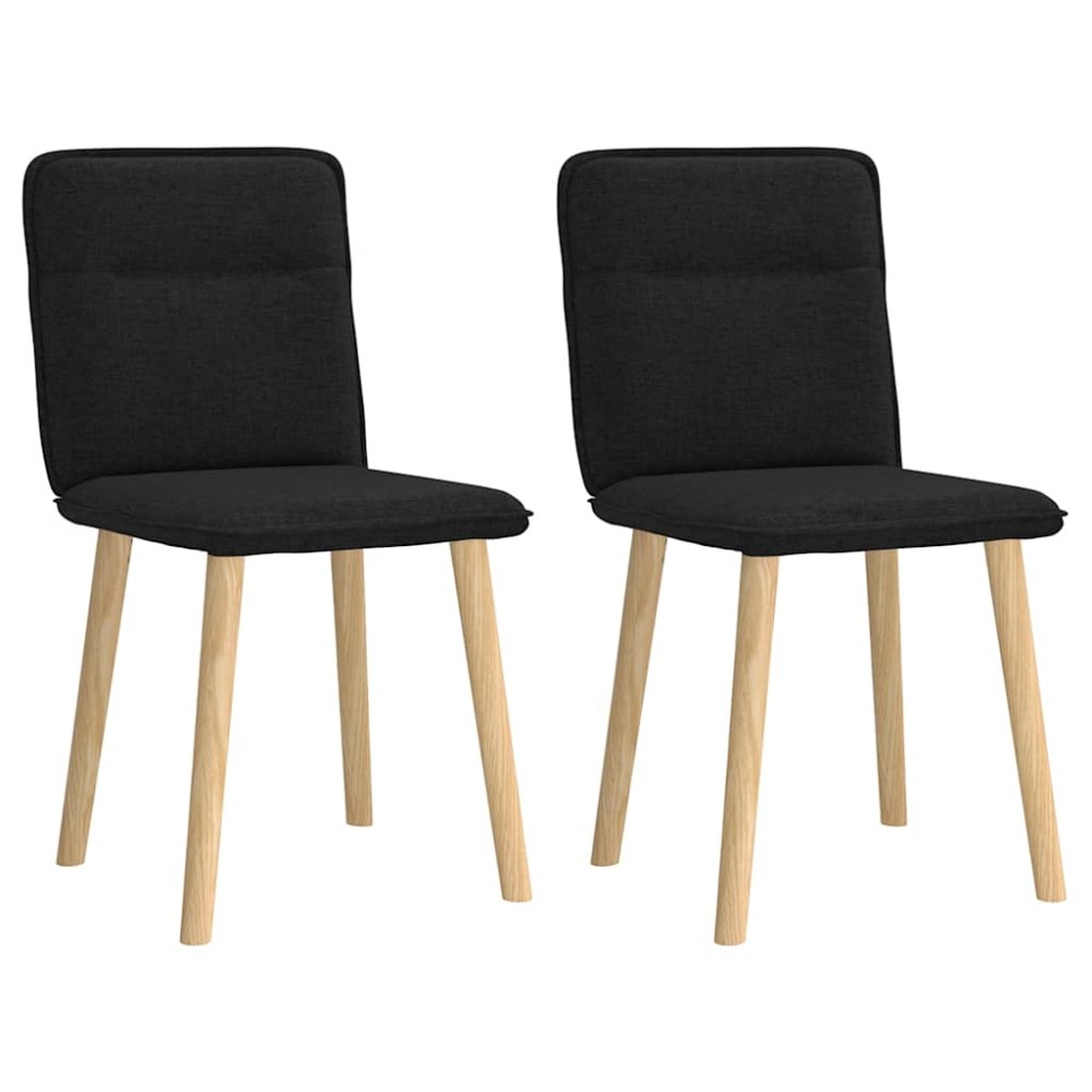 vidaXL Scaune de bucătărie, 2 buc. negru, textil