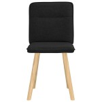 vidaXL Scaune de bucătărie, 2 buc. negru, textil vidaXL Scaune de bucătărie, 2 buc. negru, textil