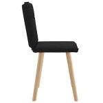 vidaXL Scaune de bucătărie, 2 buc. negru, textil vidaXL Scaune de bucătărie, 2 buc. negru, textil