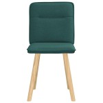 vidaXL Scaune de bucătărie, 2 buc., verde închis, material textil vidaXL Scaune de bucătărie, 2 buc., verde închis, material textil