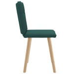 vidaXL Scaune de bucătărie, 2 buc., verde închis, material textil vidaXL Scaune de bucătărie, 2 buc., verde închis, material textil