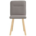vidaXL Scaune de bucătărie, 2 buc., gri taupe, material textil vidaXL Scaune de bucătărie, 2 buc., gri taupe, material textil