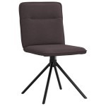 vidaXL Scaune de masă, 2 buc., maro închis, material textil vidaXL Scaune de masă, 2 buc., maro închis, material textil