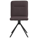 vidaXL Scaune de masă, 2 buc., maro închis, material textil vidaXL Scaune de masă, 2 buc., maro închis, material textil