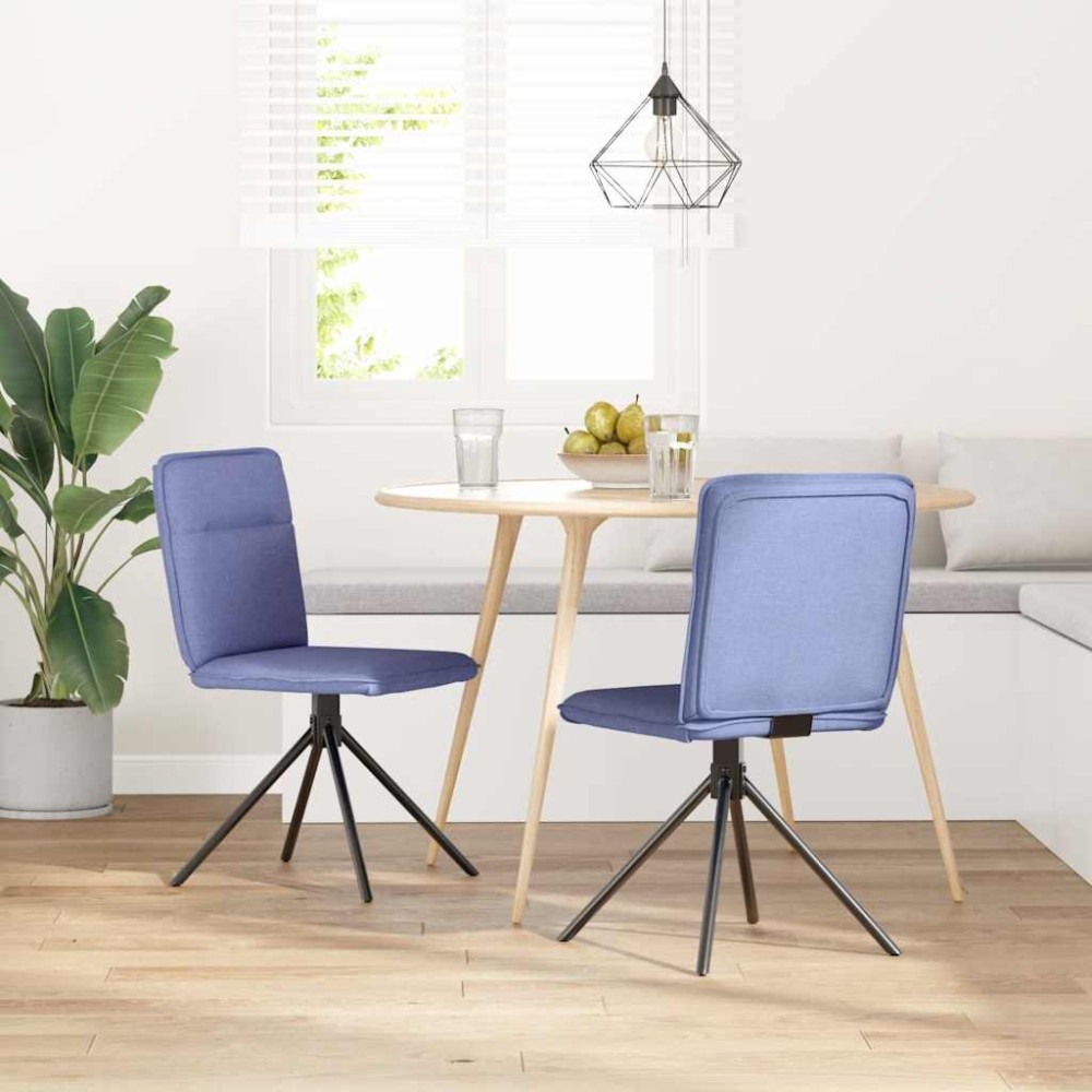 vidaXL Scaune de sufragerie 2 buc țesătură Jeans Blue