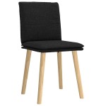 vidaXL Scaune de bucătărie, 2 buc. negru, textil vidaXL Scaune de bucătărie, 2 buc. negru, textil