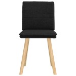 vidaXL Scaune de bucătărie, 2 buc. negru, textil vidaXL Scaune de bucătărie, 2 buc. negru, textil