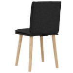 vidaXL Scaune de bucătărie, 2 buc. negru, textil vidaXL Scaune de bucătărie, 2 buc. negru, textil