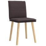 vidaXL Scaune de masă, 2 buc., maro închis, material textil vidaXL Scaune de masă, 2 buc., maro închis, material textil