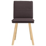 vidaXL Scaune de masă, 2 buc., maro închis, material textil vidaXL Scaune de masă, 2 buc., maro închis, material textil