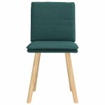 vidaXL Scaune de bucătărie, 2 buc., verde închis, material textil vidaXL Scaune de bucătărie, 2 buc., verde închis, material textil