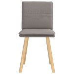 vidaXL Scaune de bucătărie, 2 buc., gri taupe, material textil vidaXL Scaune de bucătărie, 2 buc., gri taupe, material textil