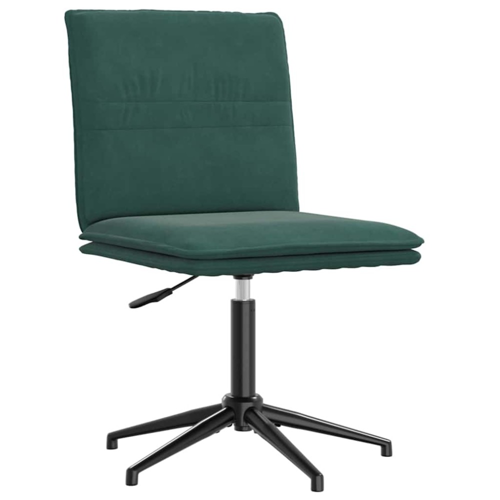 vidaXL Scaun de bucătărie, verde închis, catifea
