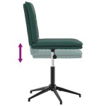 vidaXL Scaun de bucătărie, verde închis, catifea vidaXL Scaun de bucătărie, verde închis, catifea
