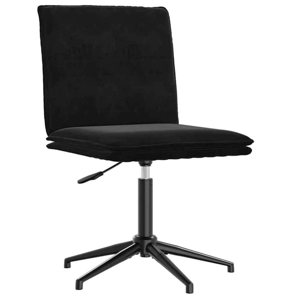 vidaXL Scaun de bucătărie, negru, catifea