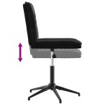 vidaXL Scaun de bucătărie, negru, catifea