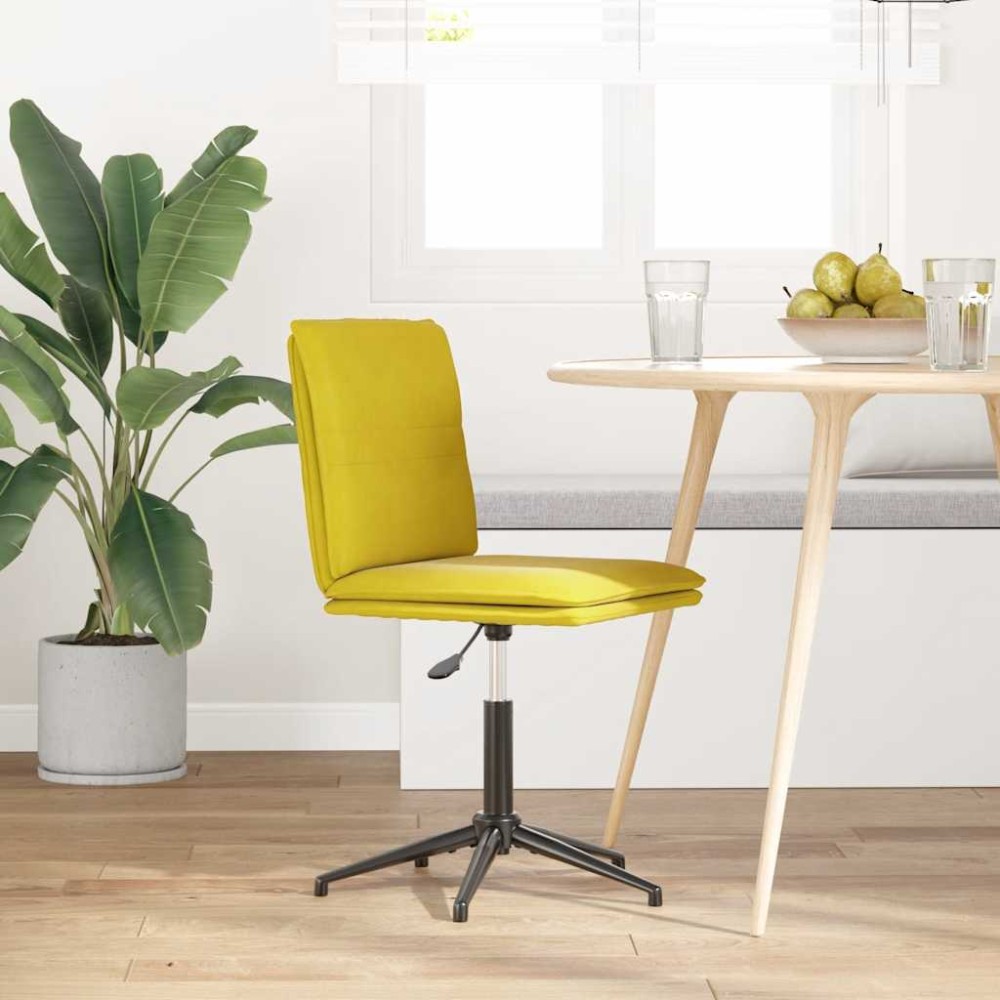 vidaXL Scaun de sufragerie, galben, catifea