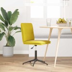 vidaXL Scaun de sufragerie, galben, catifea