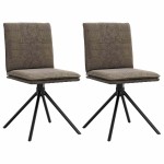 vidaXL Scaun de sufragerie din piele sintetică gri închis vidaXL Scaun de sufragerie din piele sintetică gri închis