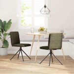 vidaXL Scaun de sufragerie din piele sintetică verde armată vidaXL Scaun de sufragerie din piele sintetică verde armată