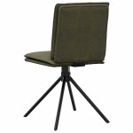 vidaXL Scaun de sufragerie din piele sintetică verde armată vidaXL Scaun de sufragerie din piele sintetică verde armată