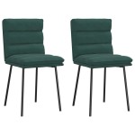 vidaXL Scaune de sufragerie, 2 buc., verde închis, catifea vidaXL Scaune de sufragerie, 2 buc., verde închis, catifea