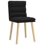 vidaXL Scaune de bucătărie, 2 buc. negru, textil vidaXL Scaune de bucătărie, 2 buc. negru, textil