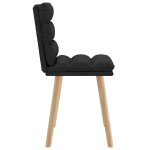 vidaXL Scaune de bucătărie, 2 buc. negru, textil vidaXL Scaune de bucătărie, 2 buc. negru, textil