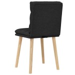 vidaXL Scaune de bucătărie, 2 buc. negru, textil vidaXL Scaune de bucătărie, 2 buc. negru, textil
