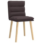 vidaXL Scaune de masă, 2 buc., maro închis, material textil vidaXL Scaune de masă, 2 buc., maro închis, material textil