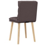 vidaXL Scaune de masă, 2 buc., maro închis, material textil vidaXL Scaune de masă, 2 buc., maro închis, material textil