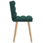 vidaXL Scaune de bucătărie, 2 buc., verde închis, material textil vidaXL Scaune de bucătărie, 2 buc., verde închis, material textil