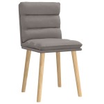 vidaXL Scaune de bucătărie, 2 buc., gri taupe, material textil vidaXL Scaune de bucătărie, 2 buc., gri taupe, material textil