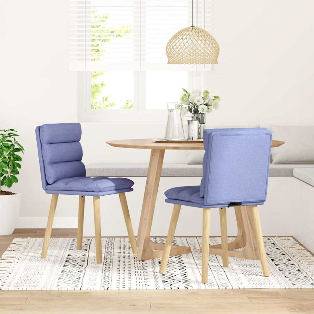 vidaXL Scaune de sufragerie 2 buc țesătură Jeans Blue