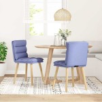 vidaXL Scaune de sufragerie 2 buc țesătură Jeans Blue vidaXL Scaune de sufragerie 2 buc țesătură Jeans Blue